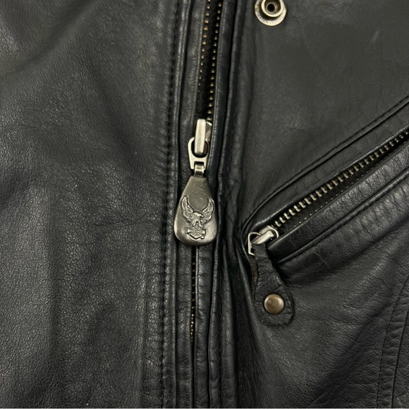 Harley Davidson Biker Leather Jacket - Picture 9 of 9